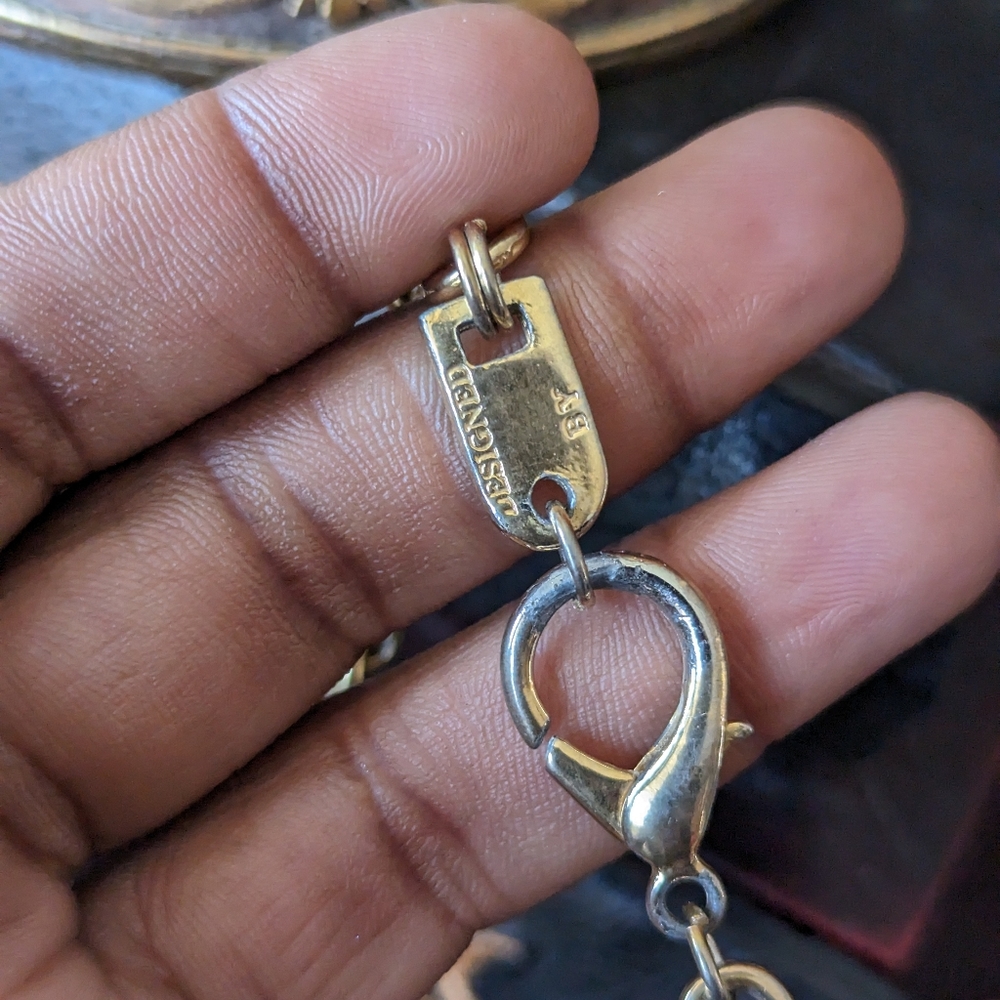RARE‼️2PC💯GUCCI WEB DOOR-KNOCKER  CLIPS & NECKLACE BY PAOLO GUCCI - Picture 8 of 12